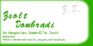 zsolt dombradi business card